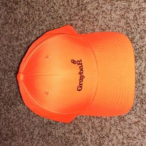 Graybar Embroidered Logo Neon Orange Baseball Adjustable Snapback Cap Hat